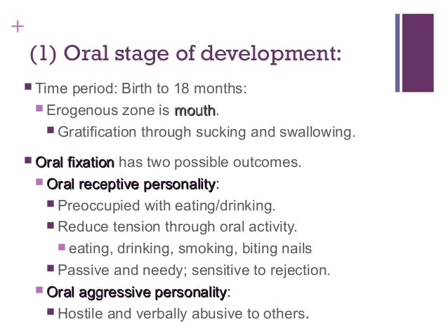 Oral stage fixation personality